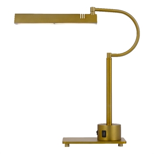 Hoso 18 Inch Desk Lamp- 2 USB Ports- AdjusDesk Bronze Metal Frame