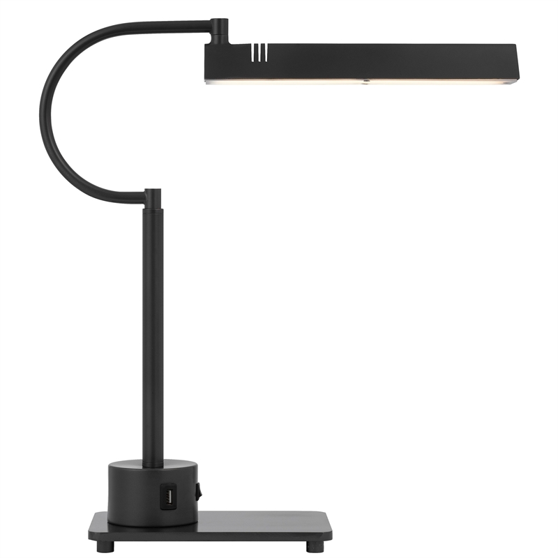 Hoso 18 Inch Desk Lamp- 2 USB Ports- AdjusDesk Brass Metal Frame