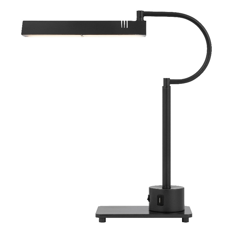 Hoso 18 Inch Desk Lamp- 2 USB Ports- AdjusDesk Brass Metal Frame