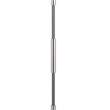 Siu 60 Inch Floor Lamp- Chrome Metal Pole w Finial Tip- White Shade