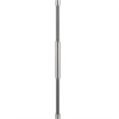 Siu 60 Inch Floor Lamp- Chrome Metal Pole w Finial Tip- White Shade