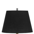 Siu 30 Inch Table Lamp- Gold Metal Thin Pole w Finial- Black Shade