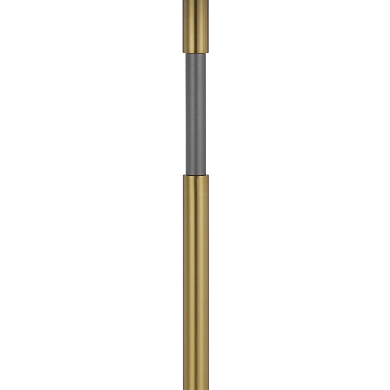 Siu 30 Inch Table Lamp- Gold Metal Thin Pole w Finial- Black Shade