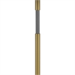 Siu 30 Inch Table Lamp- Gold Metal Thin Pole w Finial- Black Shade