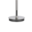 Siu 30 Inch Table Lamp- Chrome Metal Thin Pole w Finial- White Shade