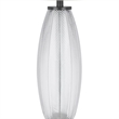 Leno 32 Inch Table Lamp- Leaf Pattern Clear Glass Base- Beige Shade