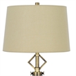 Rizo 32 Inch Table Lamp- Tapered Style Frosted Glass Base- Beige Shade