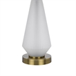 Rizo 32 Inch Table Lamp- Tapered Style Frosted Glass Base- Beige Shade