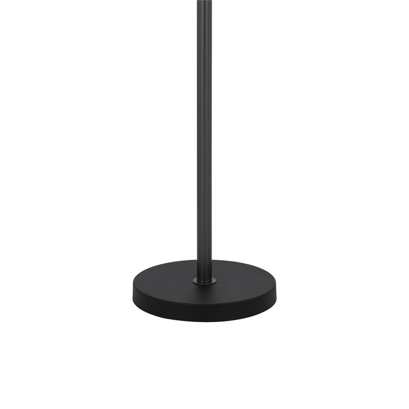 Loga 56 Inch Floor Lamp with Adjustable Cage Style Shade- Black Iron