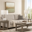 Myra Table Lamp Set of 2- Fluted Accent Glass Base- White Fabric Shade
