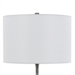 Myra Table Lamp Set of 2- Fluted Accent Glass Base- White Fabric Shade