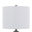 Lomy 26 Inch Table Lamp Set of 2- Stacked Ball Gray Black- White Shade