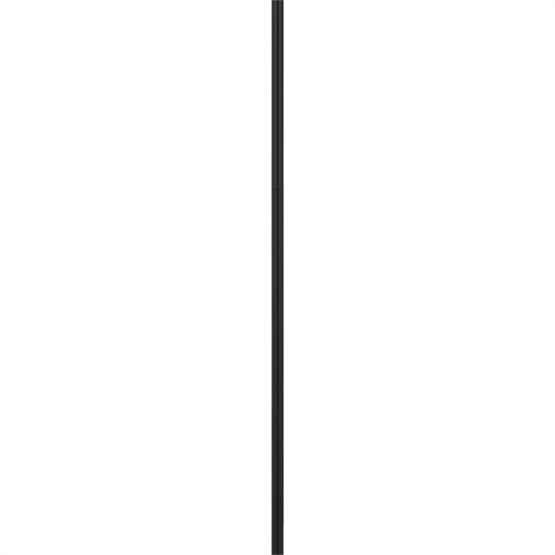 Plue 63 Inch Floor Lamp- Black Pole w Round Base- Cork Drum Shade