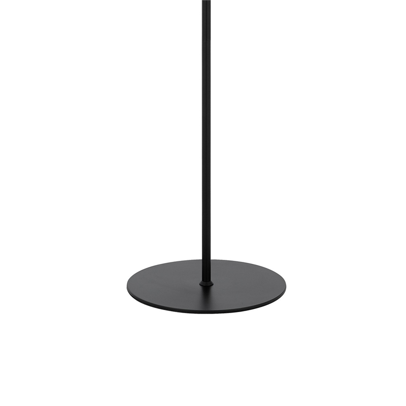 Plue 63 Inch Floor Lamp- Black Pole w Round Base- Cork Drum Shade