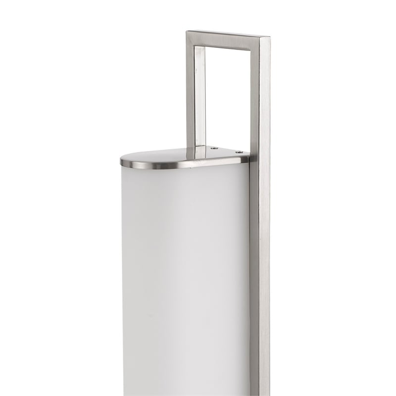 Mora Table Lamp- 2 USB Ports- Dimmer LED Light- Chrome Steel 23 Inch