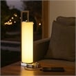 Mora Table Lamp- 2 USB Ports- Dimmer LED Light- Chrome Steel 23 Inch