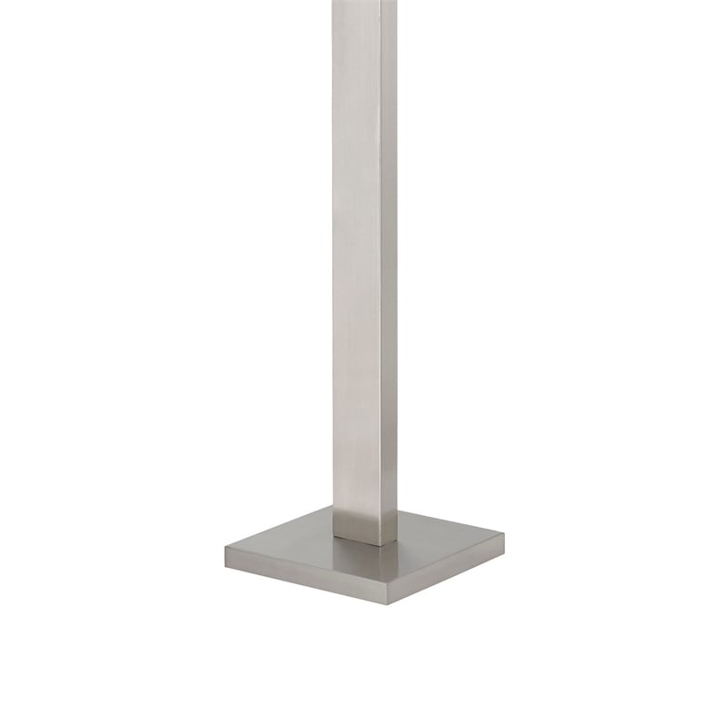 Mora Floor Lamp w Dimmer Switch- 2 Ports- Dual LED- Chrome 61 Inch