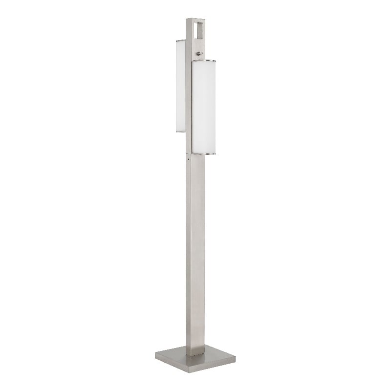 Mora Floor Lamp w Dimmer Switch- 2 Ports- Dual LED- Chrome 61 Inch