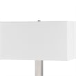 Colm Table Lamp- 2 Ports and 2 Power Outlets- Brushed Steel 21 Inch