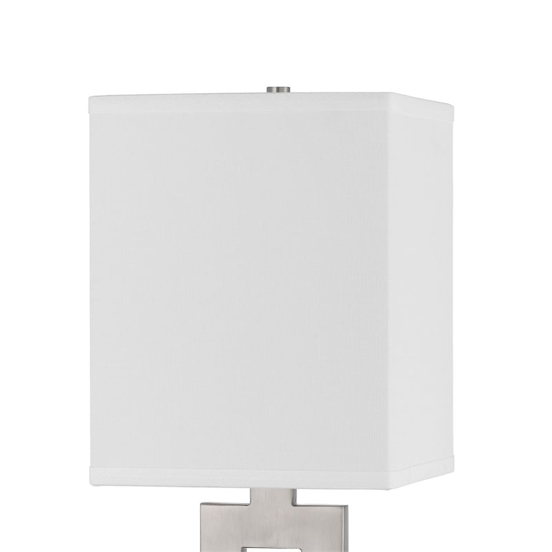 Arny Table Lamp- 1 Outlet- 2 USB- Slim Cutout Steel Base- 24 Inch
