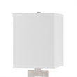 Arny Table Lamp- 1 Outlet- 2 USB- Slim Cutout Steel Base- 24 Inch