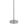 Ano Floor Lamp- Slim Frame- White Drum Shade- Chrome Metal 67 Inch