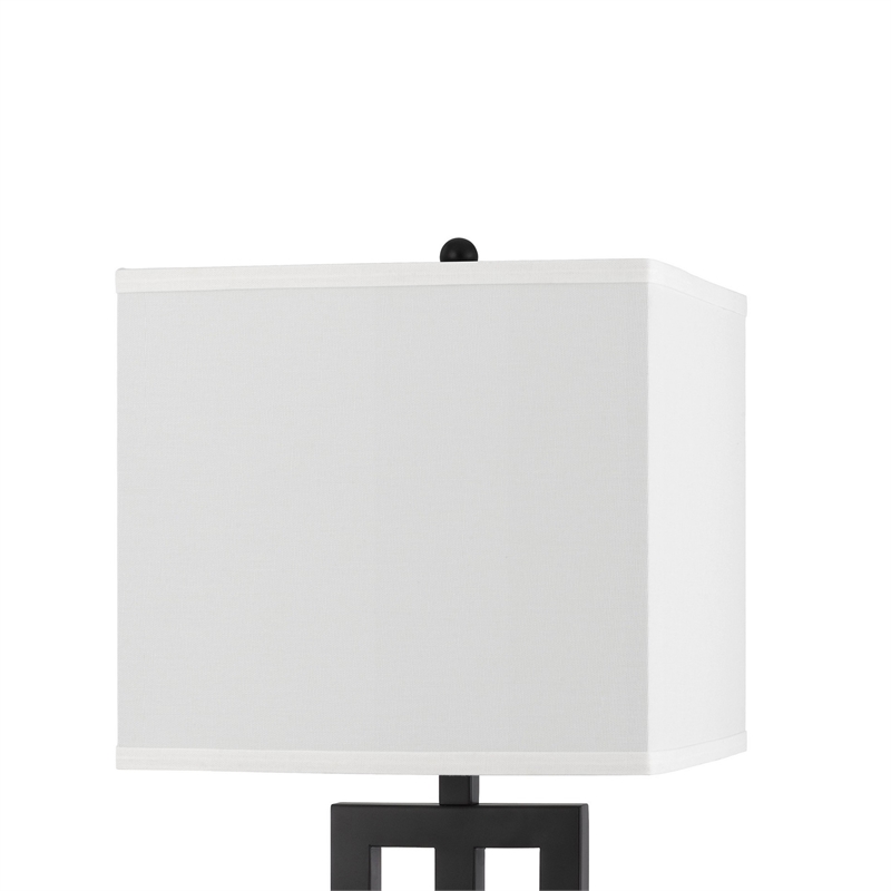 Haney Table Lamp- 1 Outlet- USB Port- Bronze Slim Keyhole Base 30 Inch