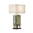 Saba Table Lamp with 3 Bulb- 4 Way Socket Switch- Silver Metal 27 Inch