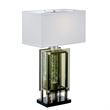 Saba Table Lamp with 3 Bulb- 4 Way Socket Switch- Silver Metal 27 Inch