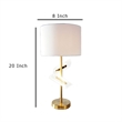 Limy 2pc Table Lamp Set- White Shade- Classic Gold Base- 20 Inch