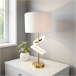 Limy 2pc Table Lamp Set- White Shade- Classic Gold Base- 20 Inch