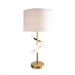 Limy 2pc Table Lamp Set- White Shade- Classic Gold Base- 20 Inch
