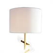 Limy 2pc Table Lamp Set- White Shade- Classic Gold Base- 20 Inch