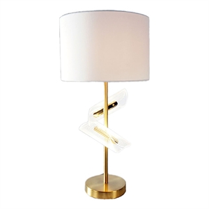Limy 2pc Table Lamp Set- White Shade- Classic Gold Base- 20 Inch