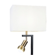 Limy 2pc Table Lamp Set- White Shade- Chrome and Black Frame- 29 Inch