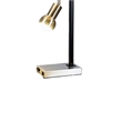 Limy 2pc Table Lamp Set- White Shade- Chrome and Black Frame- 29 Inch
