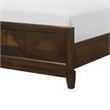 Nibo Queen Size Platform Bed- Modern Rustic- Walnut Brown Solid Wood