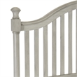 Ugo Queen Bed- Slatted Arched Headboard- Finial Accents- Gray Wood Frame