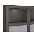 Celia Queen Platform Bed- 2 Drawers- Shelves on Headboard- Pebble Gray