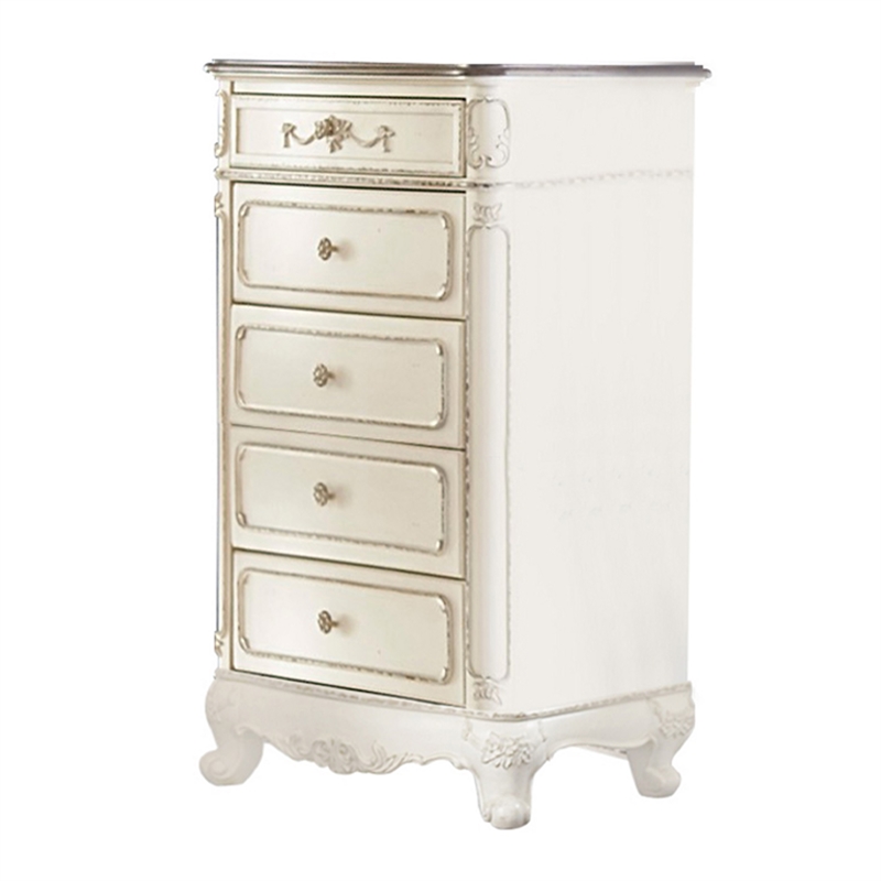 Prin 3 Pc Full Size Bedroom Set- Ornate Carvings- Antique White- Traditional