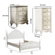 Prin 3 Pc Full Size Bedroom Set- Ornate Carvings- Antique White- Traditional