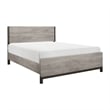 Zephyr 4 Pc Queen Size Bedroom Set- Light Gray- Brown- Modern Style