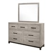 Zephyr 4 Pc Queen Size Bedroom Set- Light Gray- Brown- Modern Style