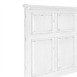 Gemi Queen Size Bed with Headboard- Footboard- Clean Design White Wood