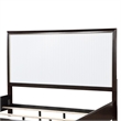 Shim Queen Size Bed with Tall Headboard- White and Cherry Brown Wood