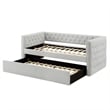 Lem Daybed w Pull Out Trundle- Chesterfield Dove Gray Upholstery