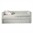 Lem Daybed w Pull Out Trundle- Chesterfield Dove Gray Upholstery
