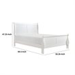 Vele Full Size Bed with Panel Headboard- Classic White Solid Wood Finish