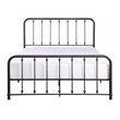 Ken King Size Metal Bed- Ball Accents on Vertical Slats- Antique Bronze