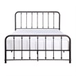 Ken Twin Size Metal Bed- Ball Accents on Vertical Slats- Antique Bronze